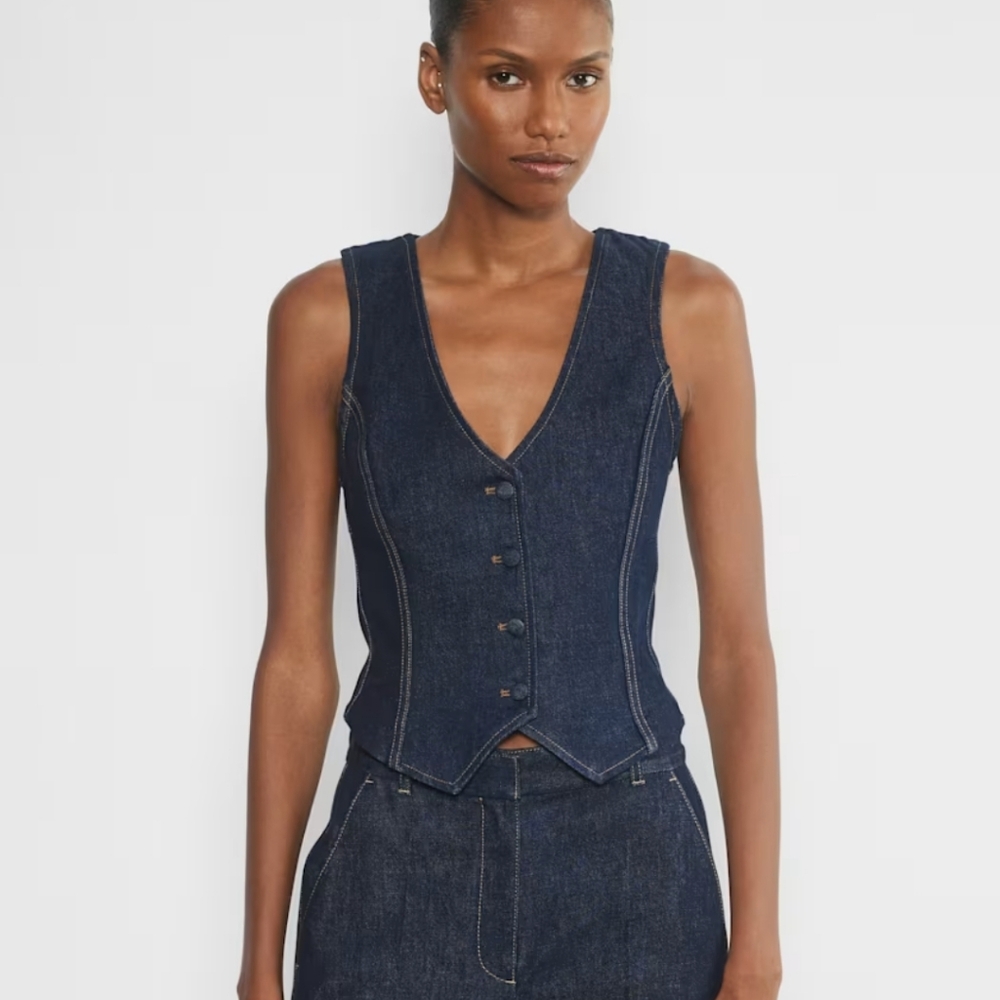 Aritzia Deniro Denim Vest
